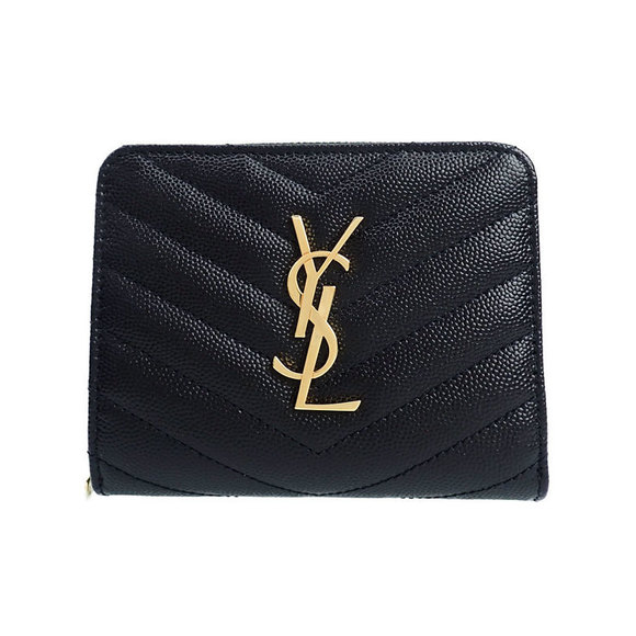 Saint Laurent PARIS Zip Wallet Bifold Monogram - Picture 1 of 5